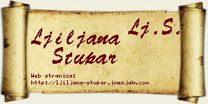 Ljiljana Stupar vizit kartica